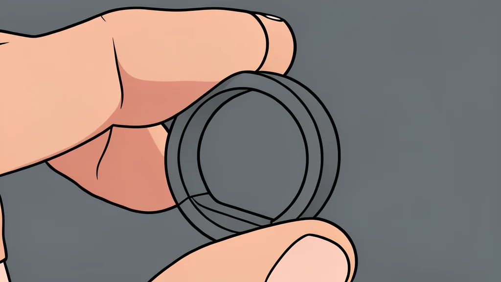 A sleek, metallic ring resting on a smooth, dark surface