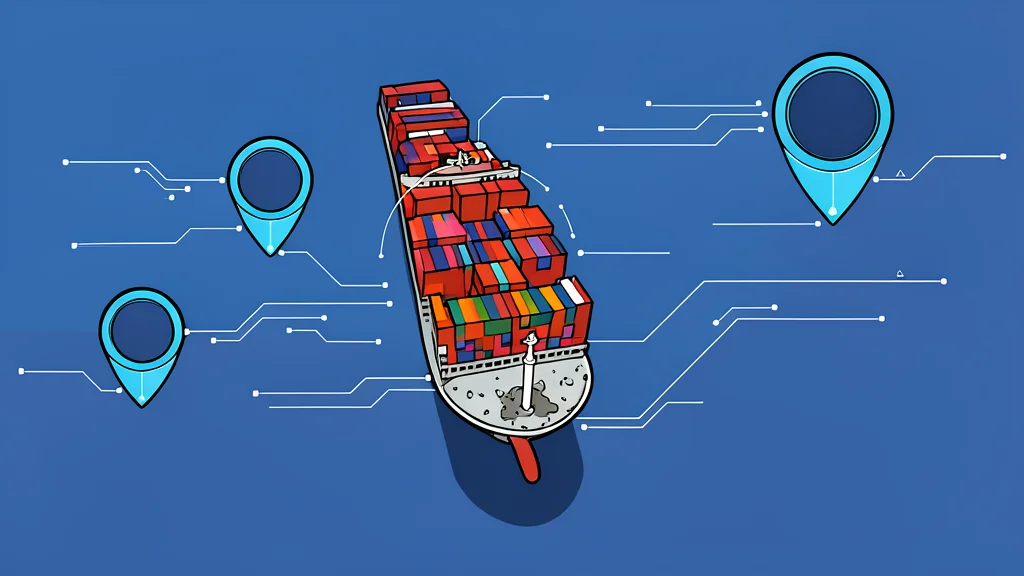 A large container ship loaded with colorful cargo boxes sailing on a calm ocean horizon