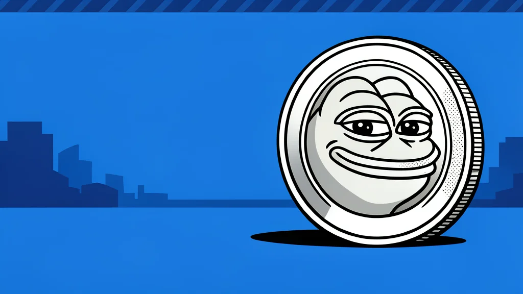 A glowing digital coin resting on a dark surface