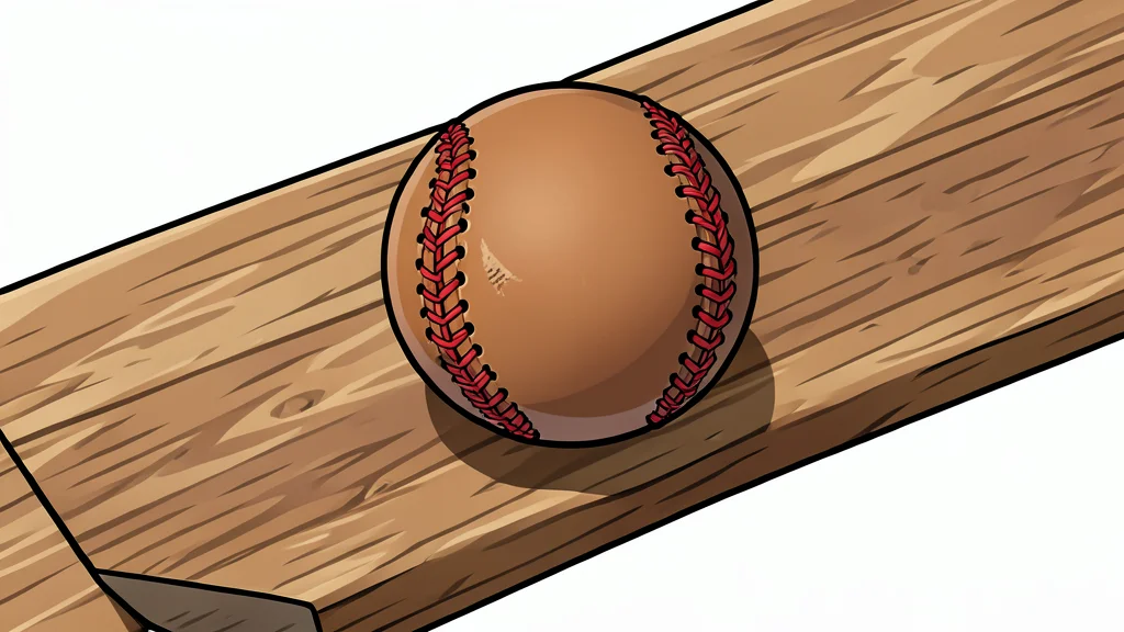 A cricket bat resting on green grass next to a white ball