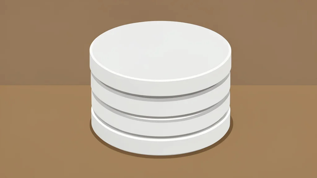 A stack of blank, faceless plastic discs resting on a wooden surface.