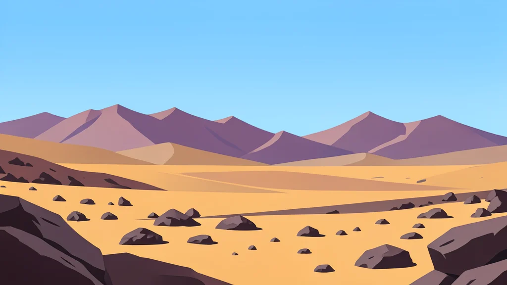 A view of the arid, rocky landscape of the Balochistan region with distant mountains under a clear sky