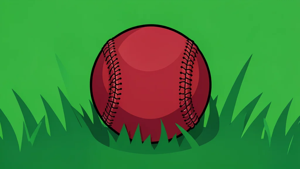 A cricket bat resting on a green grass field