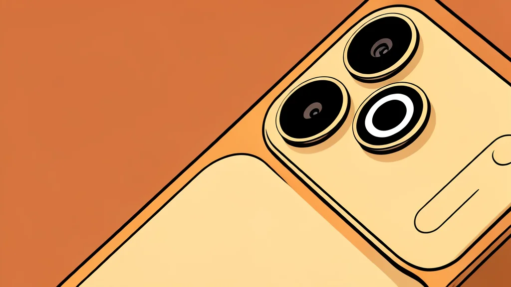 A rugged smartphone with a thick protective case resting on a rough concrete surface