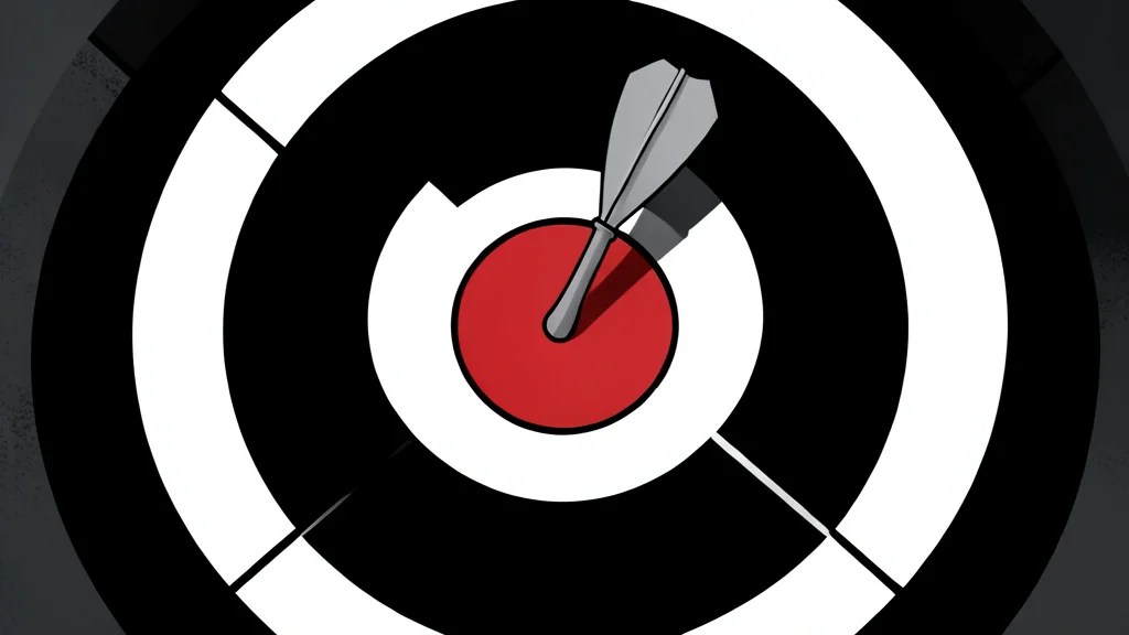 A single dart with a red flight resting on a textured wooden surface