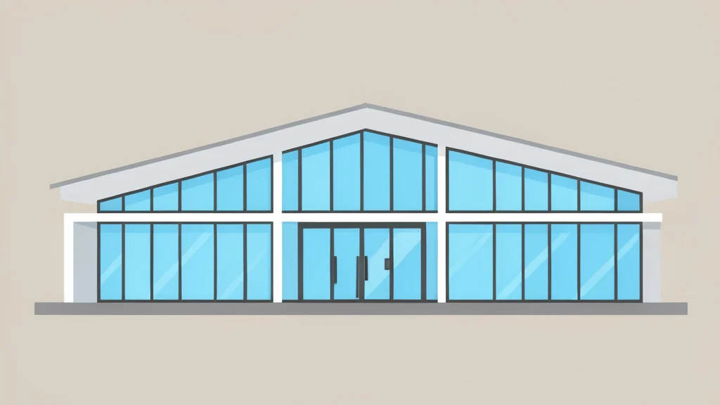A modern outpatient medical facility exterior with large glass windows and a clean, minimalist architectural design