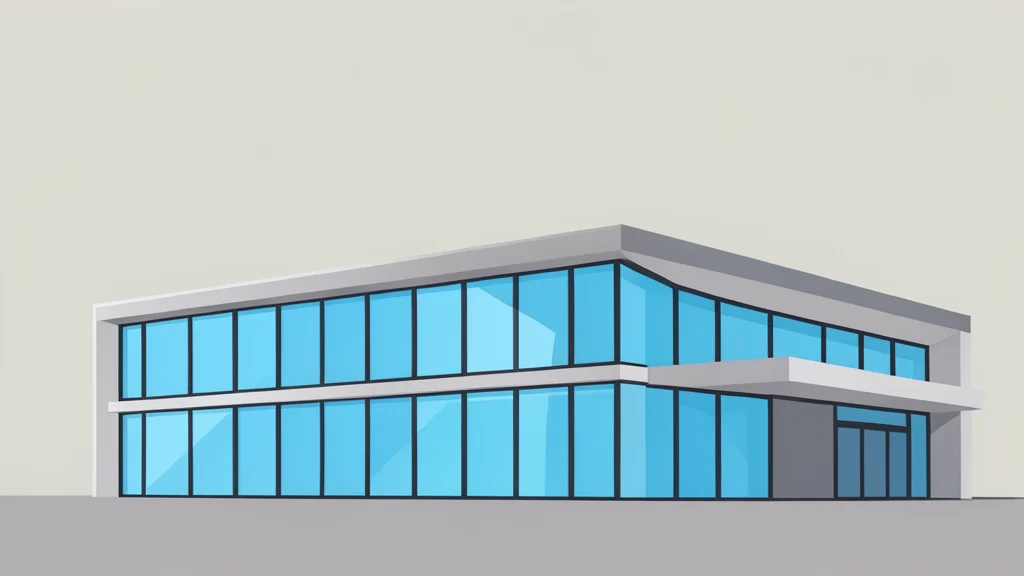 A modern outpatient medical facility exterior with large glass windows and a clean, minimalist architectural design