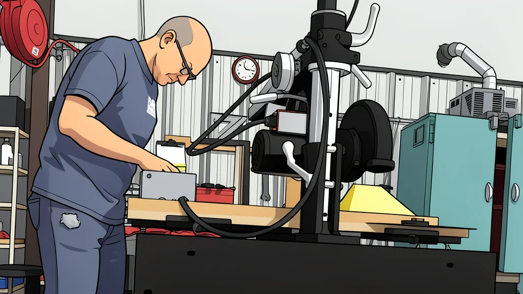 A heavy industrial gear mechanism interlocked with a fuel pump nozzle