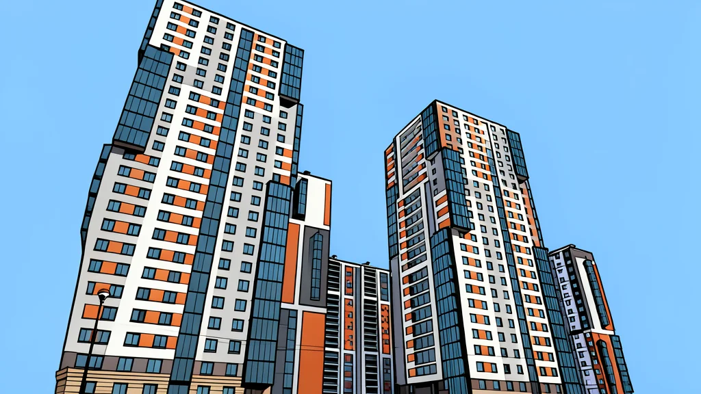 A modern residential apartment building facade with balconies and glass windows