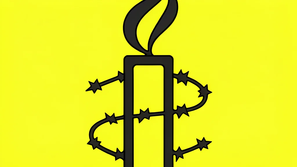 A heavy iron padlock secured on vertical prison bars