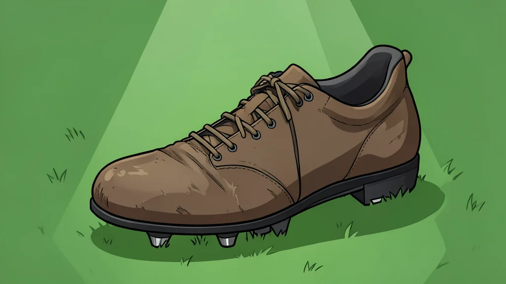 A flat vector illustration of a green football pitch with white boundary lines under bright stadium floodlights.