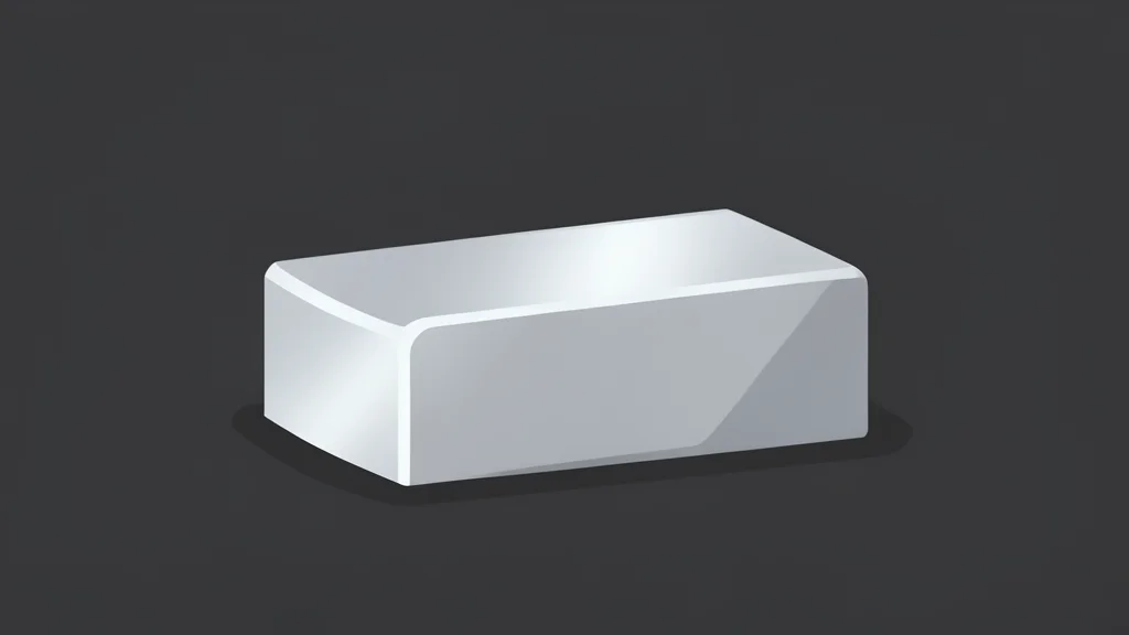 A polished silver ingot resting on a dark surface