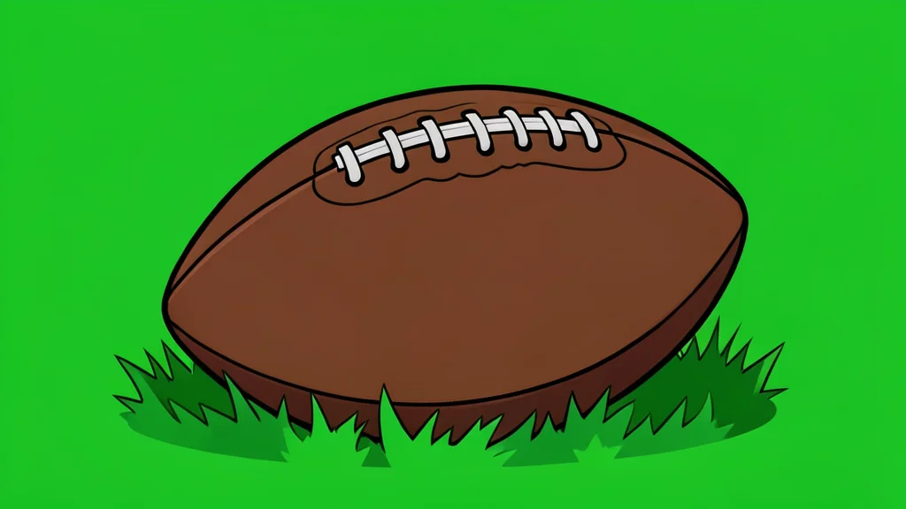 A football helmet resting on green grass