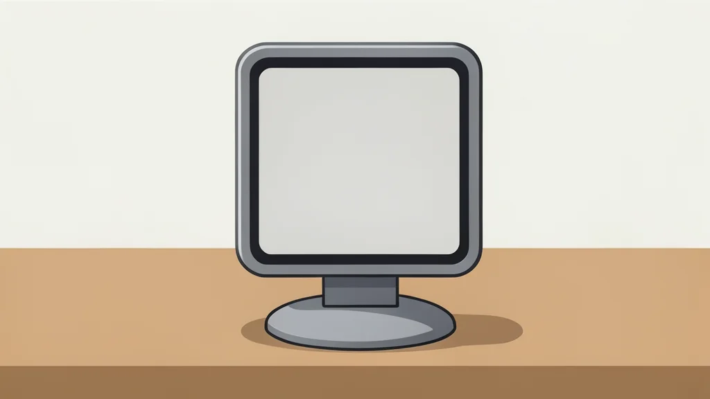 A sleek, square smart display standing on a small, rounded base on a wooden table