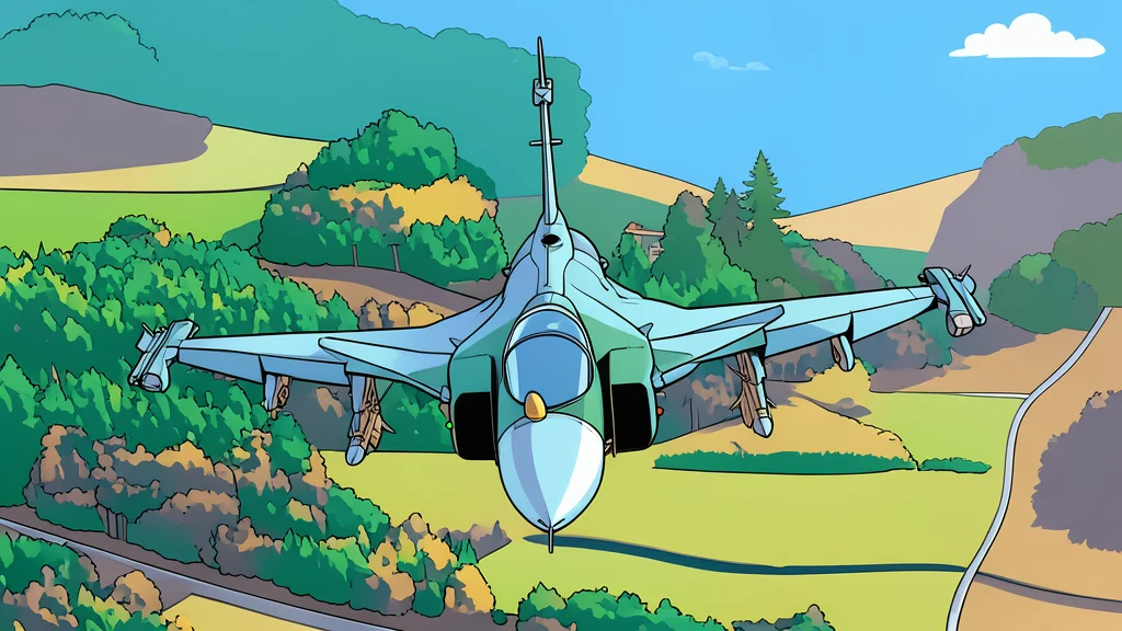 A modern fighter jet parked on a tarmac next to a disassembled drone frame