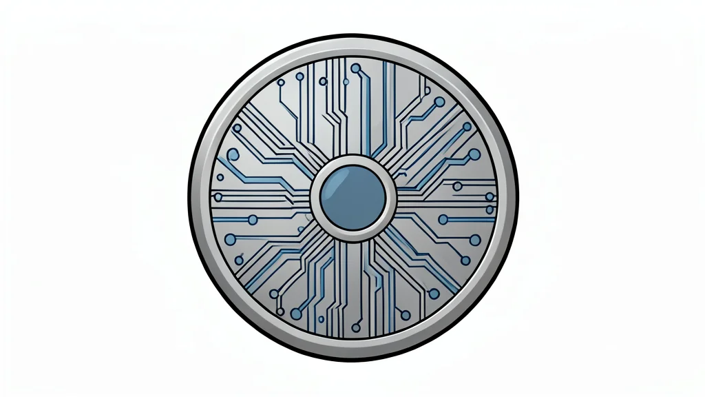 A close-up view of a silicon wafer with intricate circuit patterns