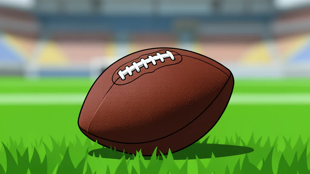 A grassy football field with white yard lines stretching into the distance under a clear sky