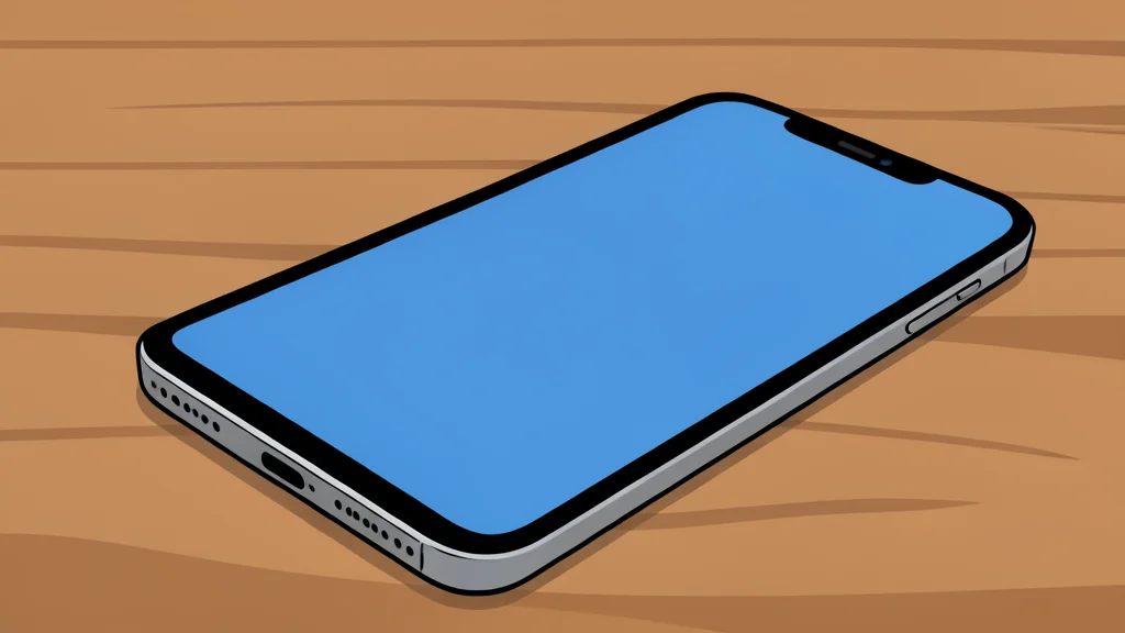 A wide, rectangular smartphone with a large screen resting on a wooden desk