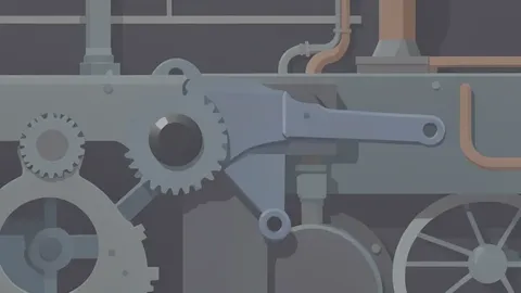 A heavy iron brake lever on a vintage steam engine