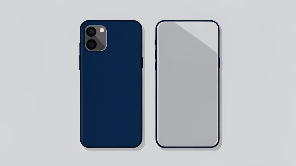 Two modern smartphones standing upright on a clean surface, showcasing their sleek back panels and camera modules