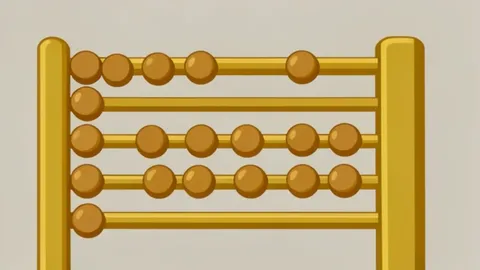 A flat-vector illustration of a stack of physical currency notes and a calculator on a desk.