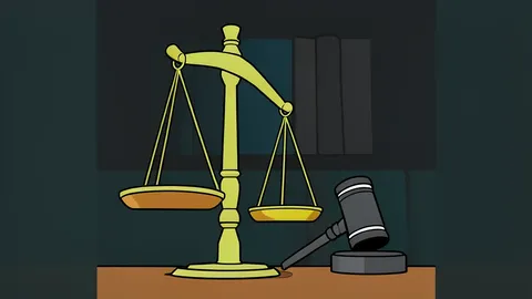 A wooden gavel resting on a sound block next to a stack of legal books