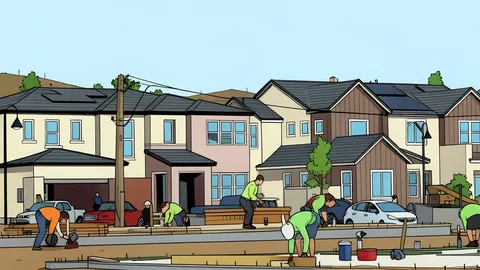 A modern suburban house exterior with a driveway and front yard