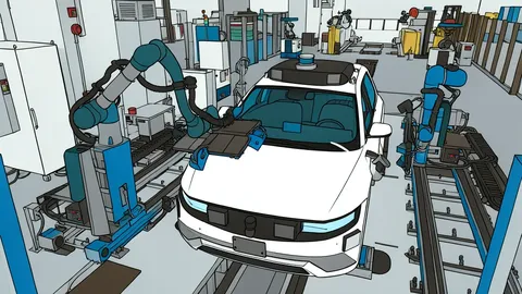 A flat-vector illustration of a middle school classroom where diverse students are sketching vehicle designs on paper.