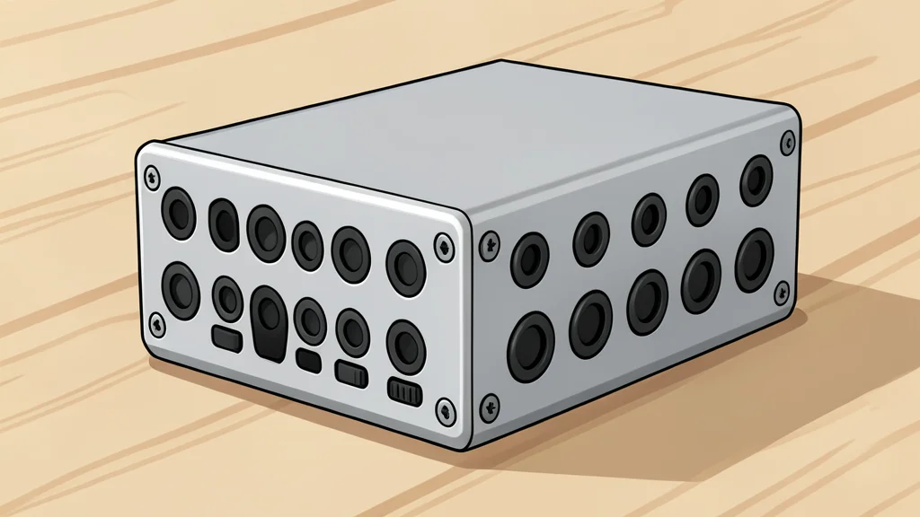 A small silver computer case and a matching silver docking station sitting side-by-side on a wooden surface.
