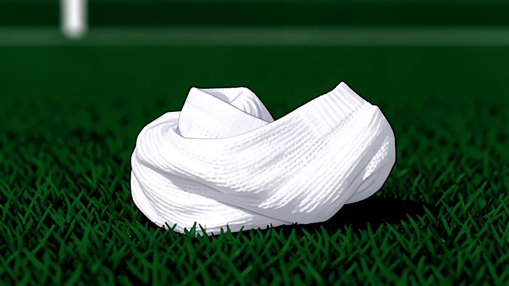 A single white football resting on green grass