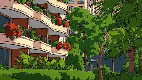 A modern multi-story apartment building with balconies and large windows