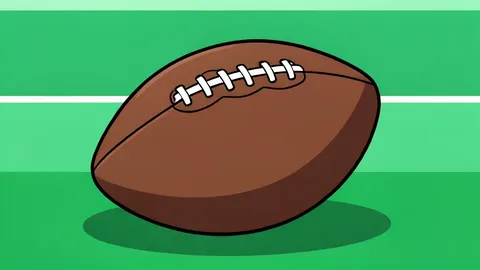 A green football field with white yard lines under stadium lights