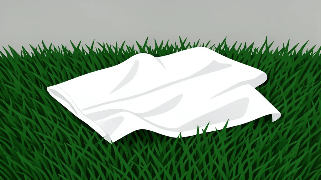 A worn leather football resting on green artificial turf
