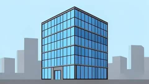 A modern glass office building with a quiet, professional atmosphere