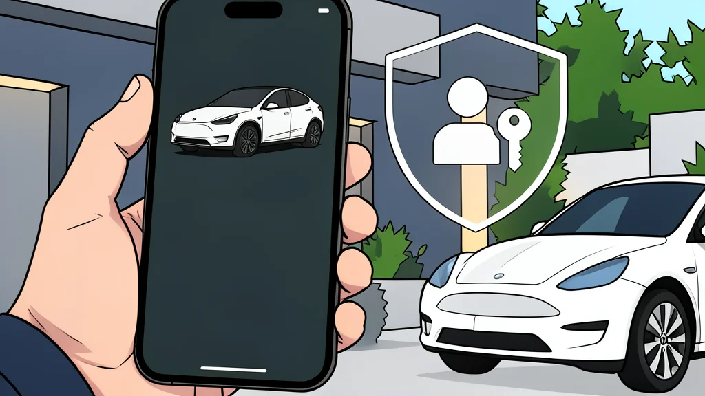 A flat vector illustration of a smartphone displaying a fingerprint icon on a dark screen