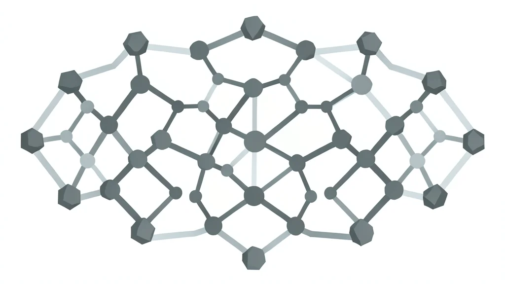 A cluster of interconnected hexagonal nodes forming a stable geometric lattice