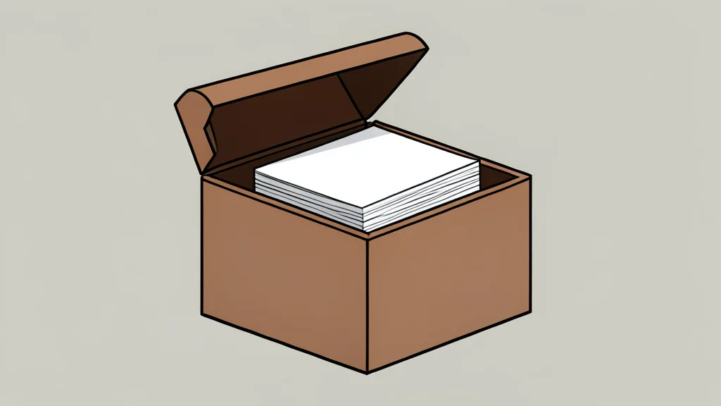 A stack of paper ballots in a ballot box
