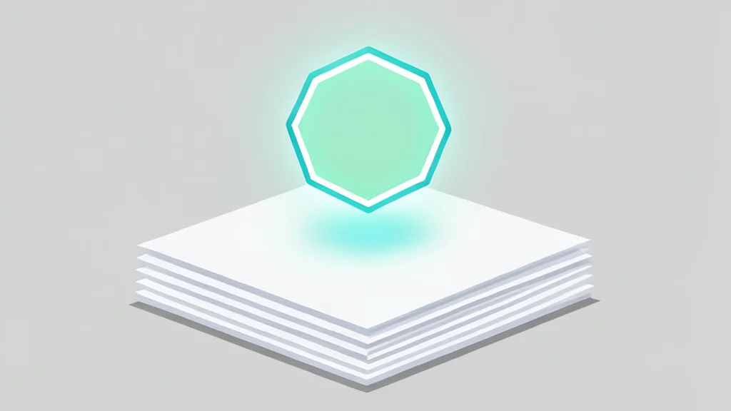 A digital token floating above a stack of paper certificates