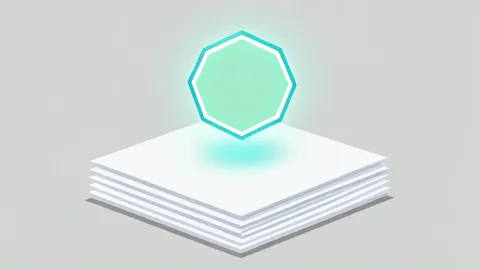 A digital token floating above a stack of paper certificates