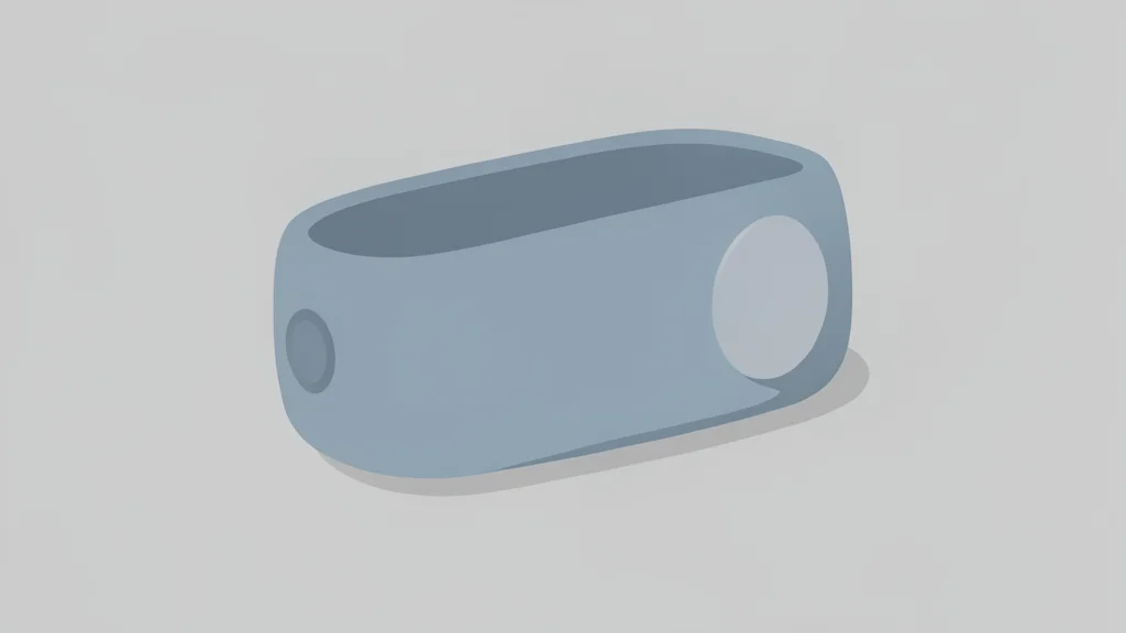 A sleek, minimalist wrist-worn medical device resting on a neutral surface