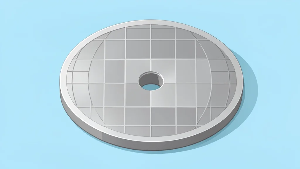 A silicon wafer resting on a cleanroom surface