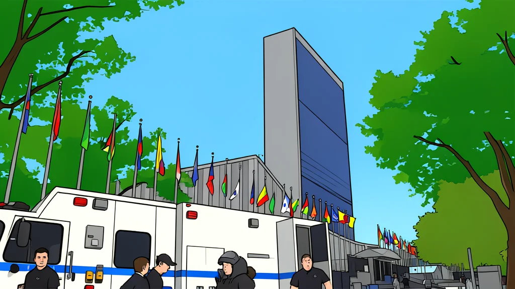 A modern glass and steel conference building with a wide entrance plaza