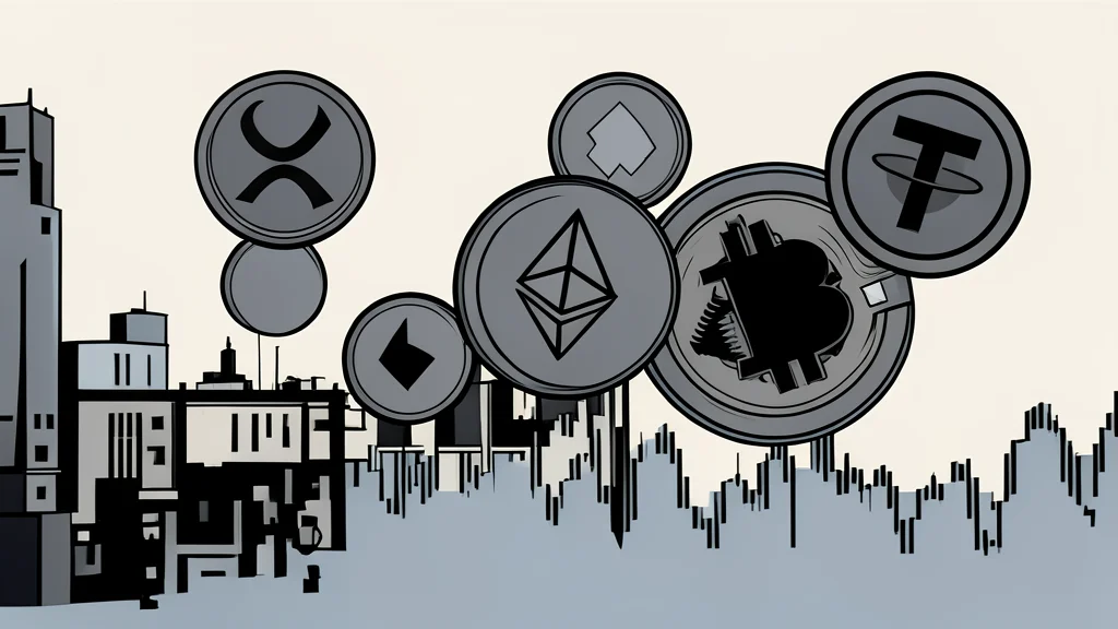 A digital coin resting on a reflective glass surface