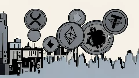 A digital coin resting on a reflective glass surface