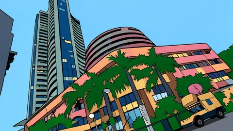 A modern glass skyscraper reflecting a clear blue sky