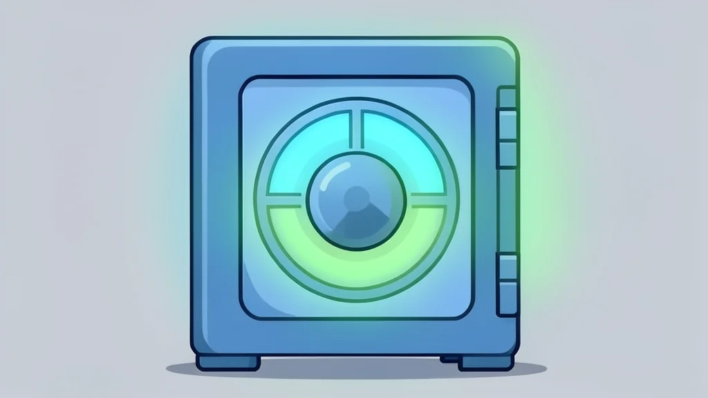 A secure digital vault with a glowing interface