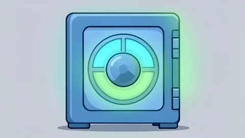 A secure digital vault with a glowing interface