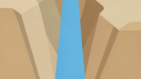A narrow strait of water flanked by steep, arid cliffs