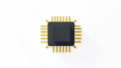 A precision microchip resting on a clean, white laboratory surface
