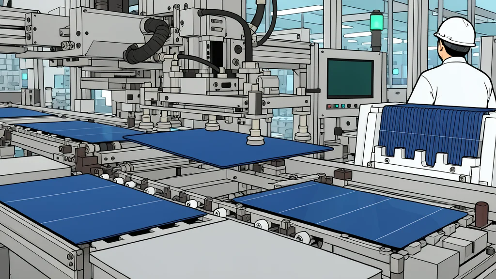 A large industrial factory building with solar panels on the roof